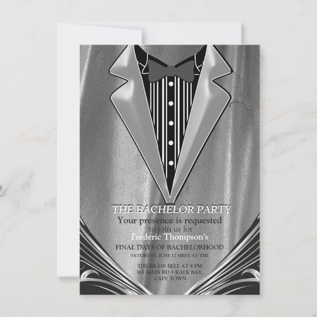 Invitación para bachiller en satinado y flor plate (Anverso)