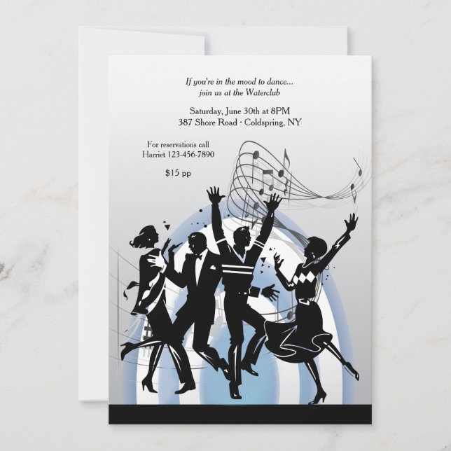 Invitación para Bailar al Ritmo de la Música (Anverso)