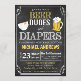 Invitación para bebé con ducha de hombre