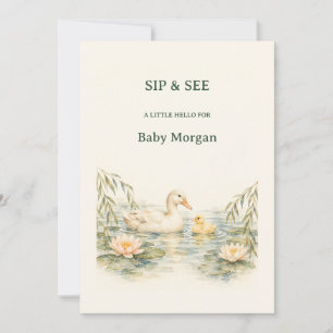 Invitación para bebé Sip and See Little Lagoon Duc