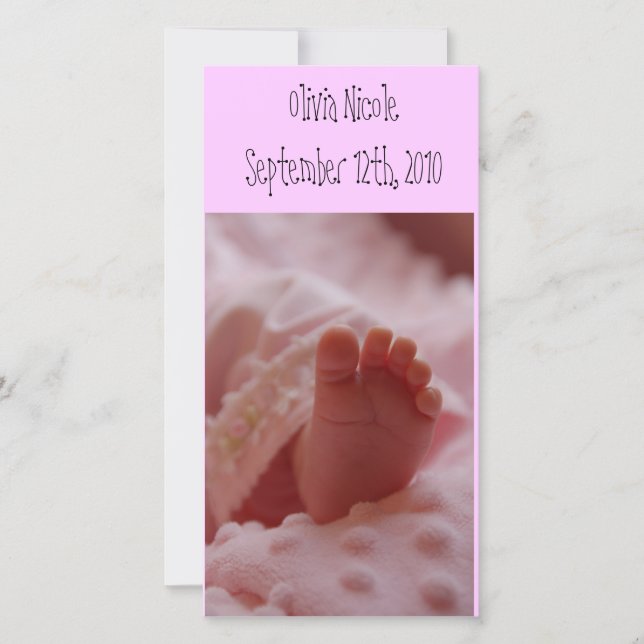 Invitación para bebés. (Anverso)