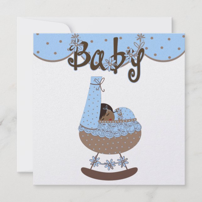 Invitación para bebés 5,25" x 5,25" (Anverso)