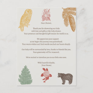 Invitación para bebés de animales de Woodland
