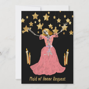 Invitación para Boda de Halloween de Dama de Honor