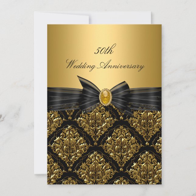 Invitación para Bodas de Oro de 50 Aniversario de  (Anverso)
