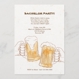 Invitación para brindar con cerveza