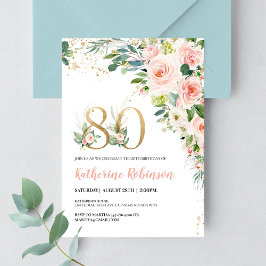 Invitación para Brunch de Cumpleaños 80 Elegante F