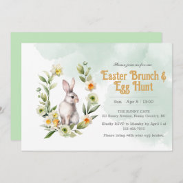 Invitación para Brunch de Pascua con Caza de Huevo