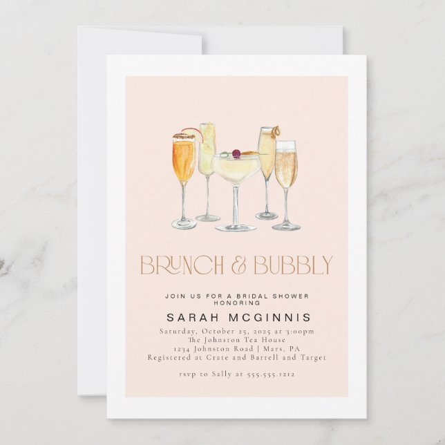 Invitación para Brunch y Prosecco Champagne con Bu (Anverso)