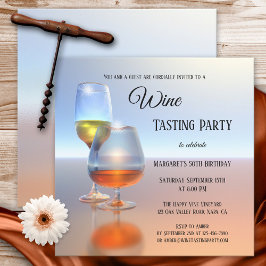 Invitación para cata de vinos de arte moderno