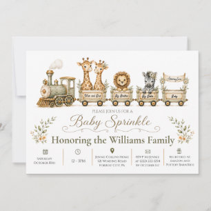 Invitación para Celebración de Baby Sprinkle Tren