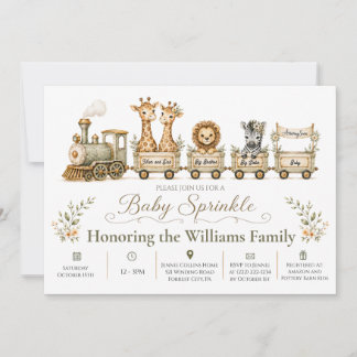 Invitación para Celebración de Baby Sprinkle Tren