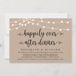 Invitación para Cena de Boda Elopement Felices par