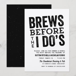 Invitación para cena de ensayo de cervecería antes
