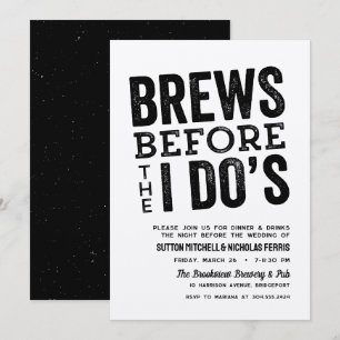 Invitación para cena de ensayo de cervecería antes