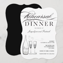 Invitación para Cena de Ensayo de Champagne de Pla