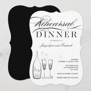 Invitación para Cena de Ensayo de Champagne de Pla
