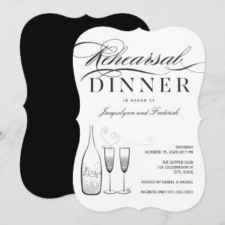 Invitación para Cena de Ensayo de Champagne de Pla