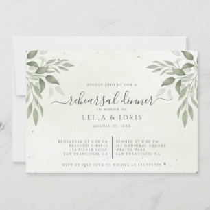 Invitación para Cena de Ensayo de Jardinería de Sa