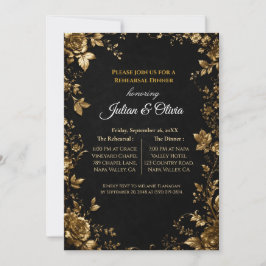 Invitación para Cena de Ensayo Gótica Negra y Dora