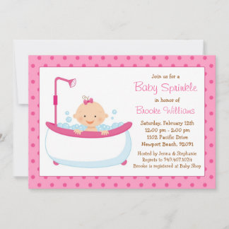 Invitación para Chica a la ducha de rociado