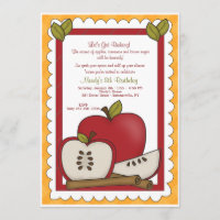 Invitación para Cocinar con Manzanas