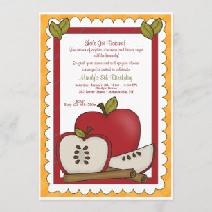 Invitación para Cocinar con Manzanas