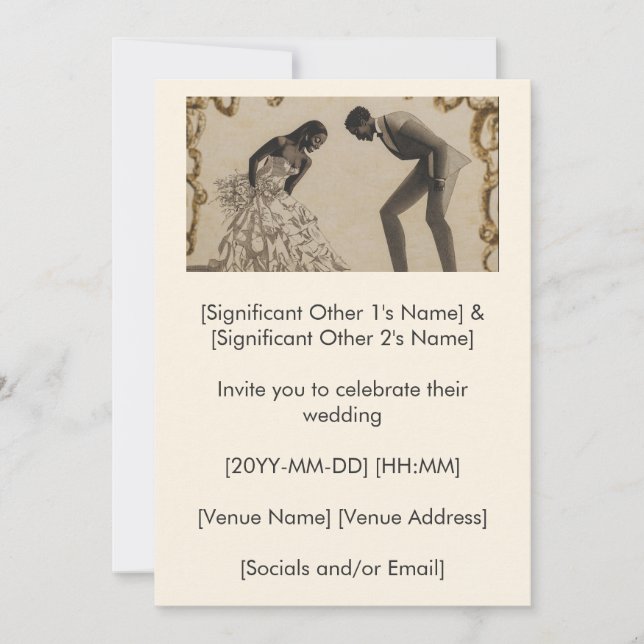 Invitación para comenzar la historia de amor negro (Anverso)