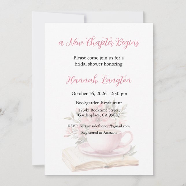 Invitación para comenzar un nuevo capítulo, Desped (Anverso)