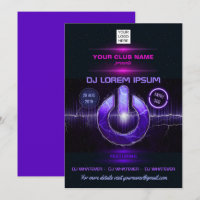 Invitación para concierto de música y baile de DJ