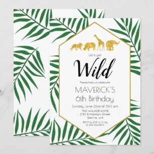 INVITACIÓN PARA CUALQUIER EDAD - Cumpleaños Safari