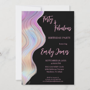 Invitación para cumpleaños 40 de mujer