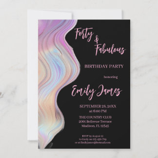Invitación para cumpleaños 40 de mujer