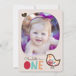 Invitación para Cumpleaños de 1er año de Niña Cand