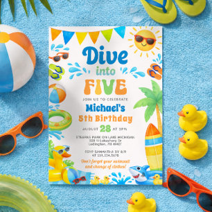 Invitación para Cumpleaños de 5 años de Verano - S
