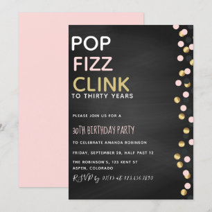 Invitación para cumpleaños de cualquier edad con p