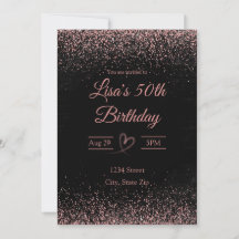 Invitación para cumpleaños número 50 - Confeti Bri