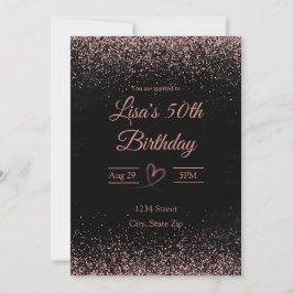 Invitación para cumpleaños número 50 - Confeti Bri