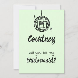 Invitación para Dama de Honor con Caligrafía de Pa