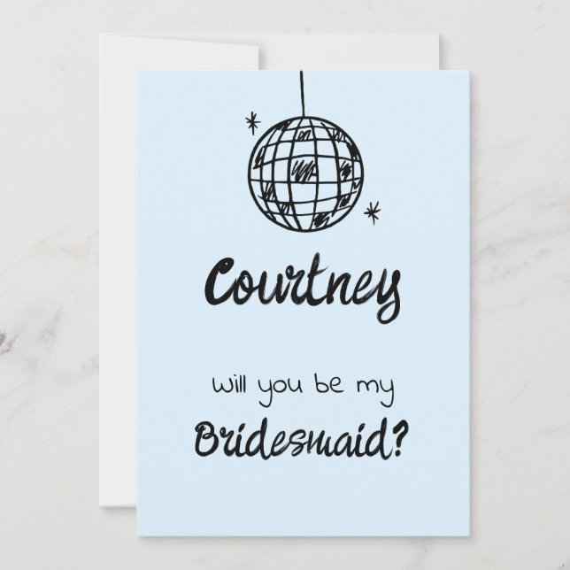 Invitación para Dama de Honor con Caligrafía de Pa (Anverso)