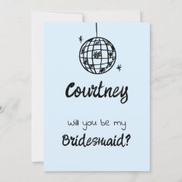 Invitación para Dama de Honor con Caligrafía de Pa