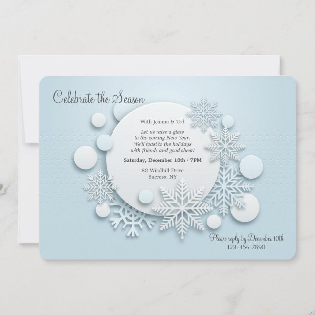 Invitación para Dejar que la Nieve Caiga (Anverso)