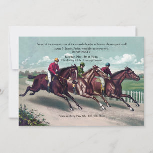 Invitación para Derby de Carrera Cerrada