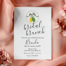 Invitación para Desayuno Nupcial con Acuarela de L