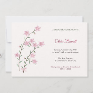 Invitación para Desayuno Nupcial con Flor de Crowe