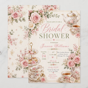 Invitación para Desayuno Nupcial con Té