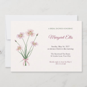 Invitación para Desayuno Nupcial de Calochortus Ma
