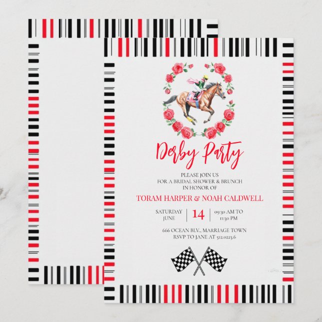 Invitación para Desayuno Nupcial del Derby de Kent (Anverso / Reverso)