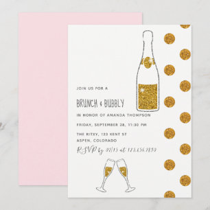 Invitación para desayuno nupcial y ducha de novia