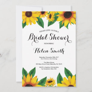 Invitación para Despedida de Soltera con Girasoles